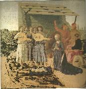 Piero della Francesca nativity oil painting
